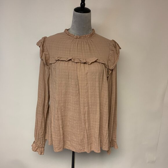 Universal Thread Tops - Universal Thread Womens Blouse Size Large Pink Feminine Prairie Boho Pastel